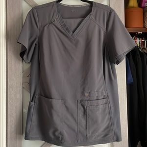 Cherokee iFlex Grey Scrub Top & Bottom in Large